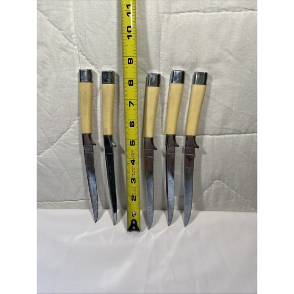 CARVEL HALL Vintage Set of 5 Steak Knives  By Briddell Cutlery - Picture 5 of 5